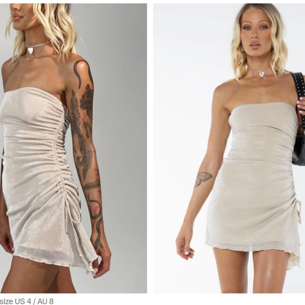 Princess Polly - Donelli mini dress champagne